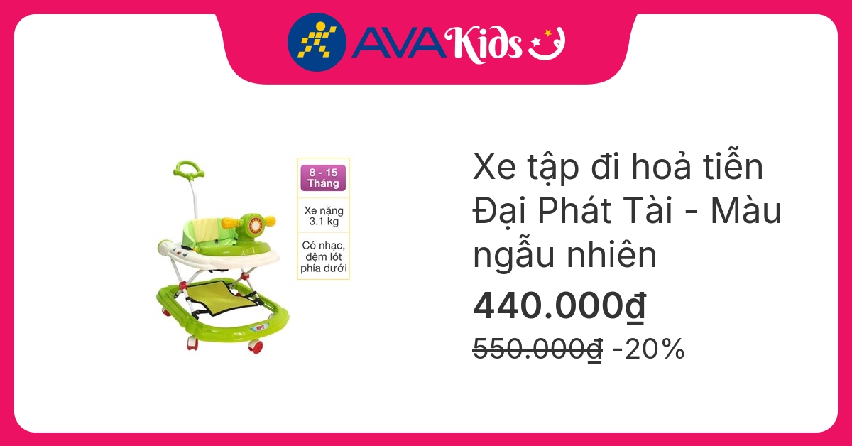 Xe tập đi hoả tiễn Đại Phát Tài - Màu ngẫu nhiên (8 - 15 tháng)