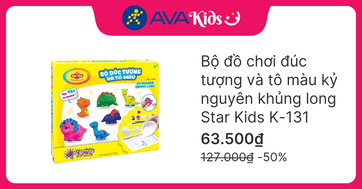 Bộ đồ chơi đúc tượng và tô màu kỷ nguyên khủng long Star Kids K-131 hover
