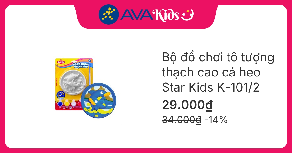 Bộ đồ chơi tô tượng thạch cao cá heo Star Kids K-101/2