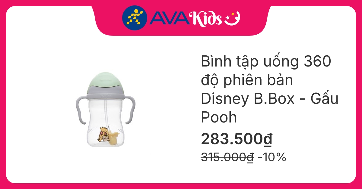Bình tập uống 360 độ phiên bản Disney B.Box DIS_SC_WTP 240 ml - Gấu Pooh (từ 6 tháng)