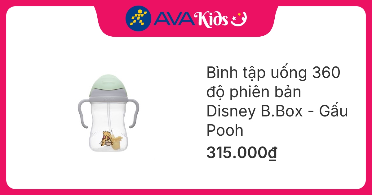 Bình tập uống 360 độ phiên bản Disney B.Box DIS_SC_WTP 240 ml - Gấu Pooh (từ 6 tháng)