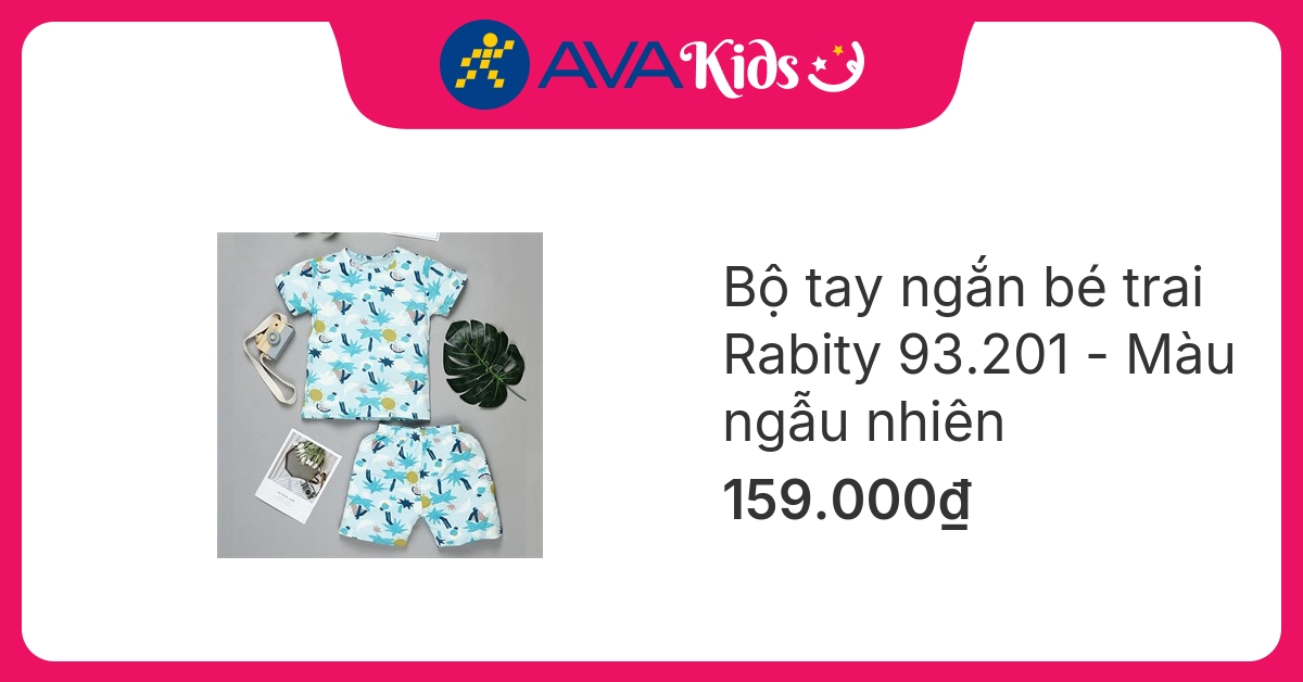 Bộ tay ngắn bé trai Rabity 93.201 - Màu ngẫu nhiên