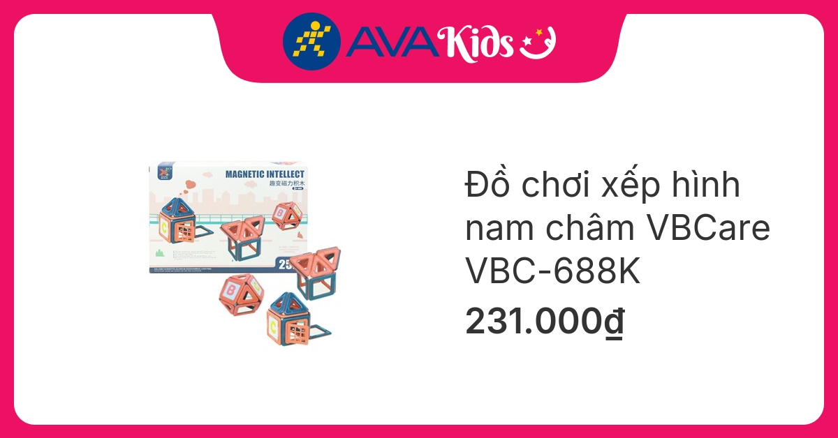 Đồ chơi xếp hình nam châm VBCare VBC-688K (25 chi tiết) hover