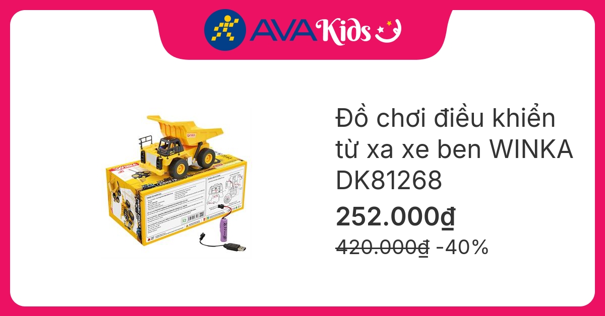 Đồ chơi xe công trình điều khiển từ xa - xe ben WINKA DK81268
