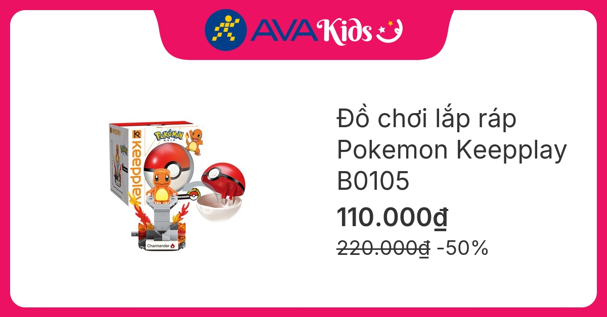 Đồ chơi lắp ráp Pokemon Keepplay B0105 (60 chi tiết) hover