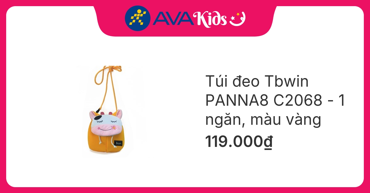 Túi đeo cho bé Tbwin PANNA8 bò hoa C2068 vàng