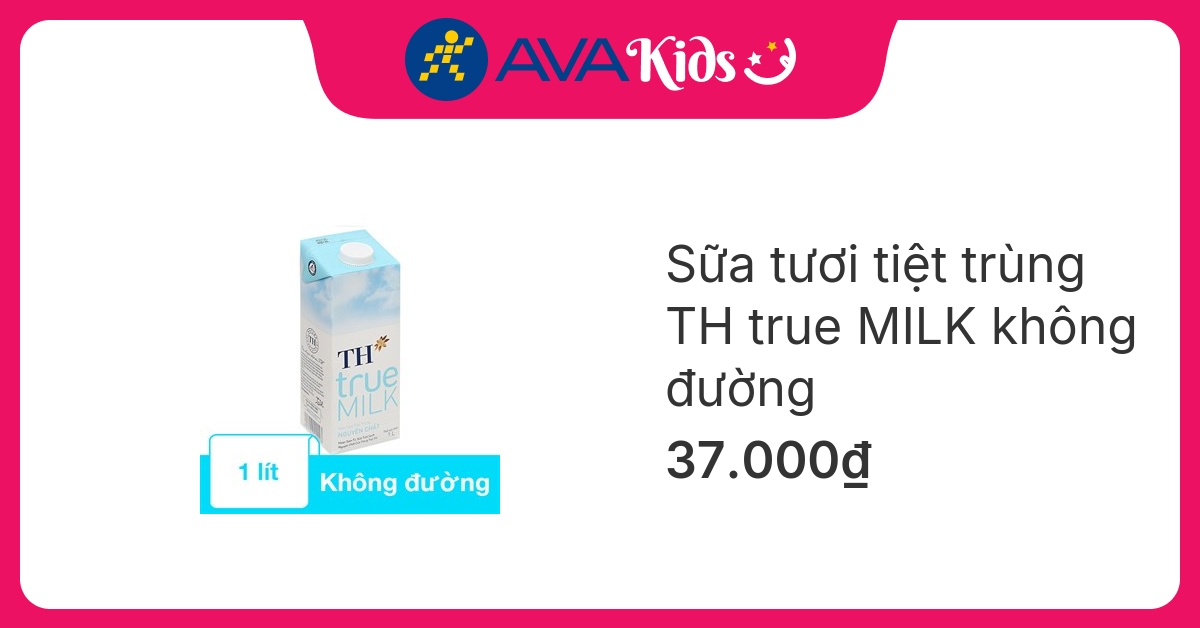 Sữa tươi tiệt trùng TH true MILK không đường 1 lít (từ 1 tuổi)