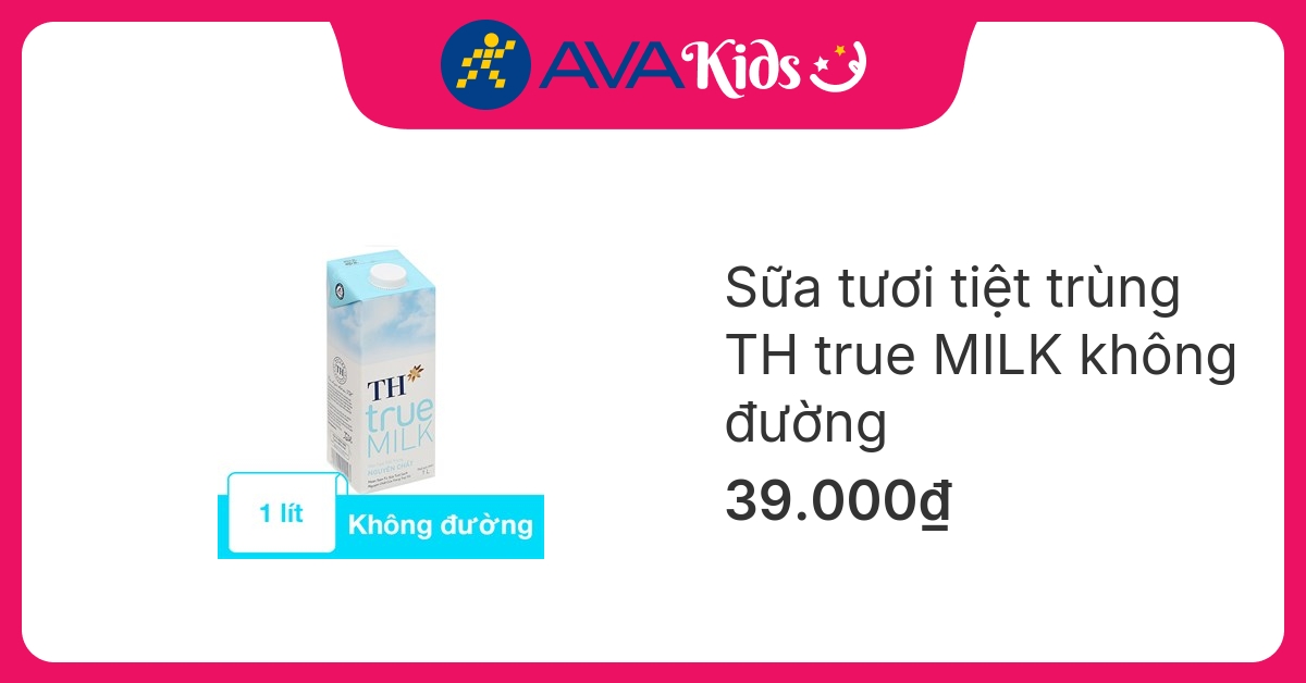Sữa tươi tiệt trùng TH true MILK không đường 1 lít (từ 1 tuổi)