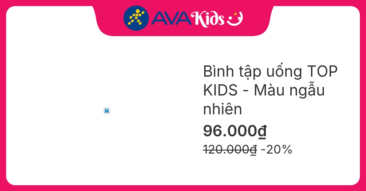 Bình tập uống TOP KIDS 350 ml - Màu ngẫu nhiên (từ 9 tháng)