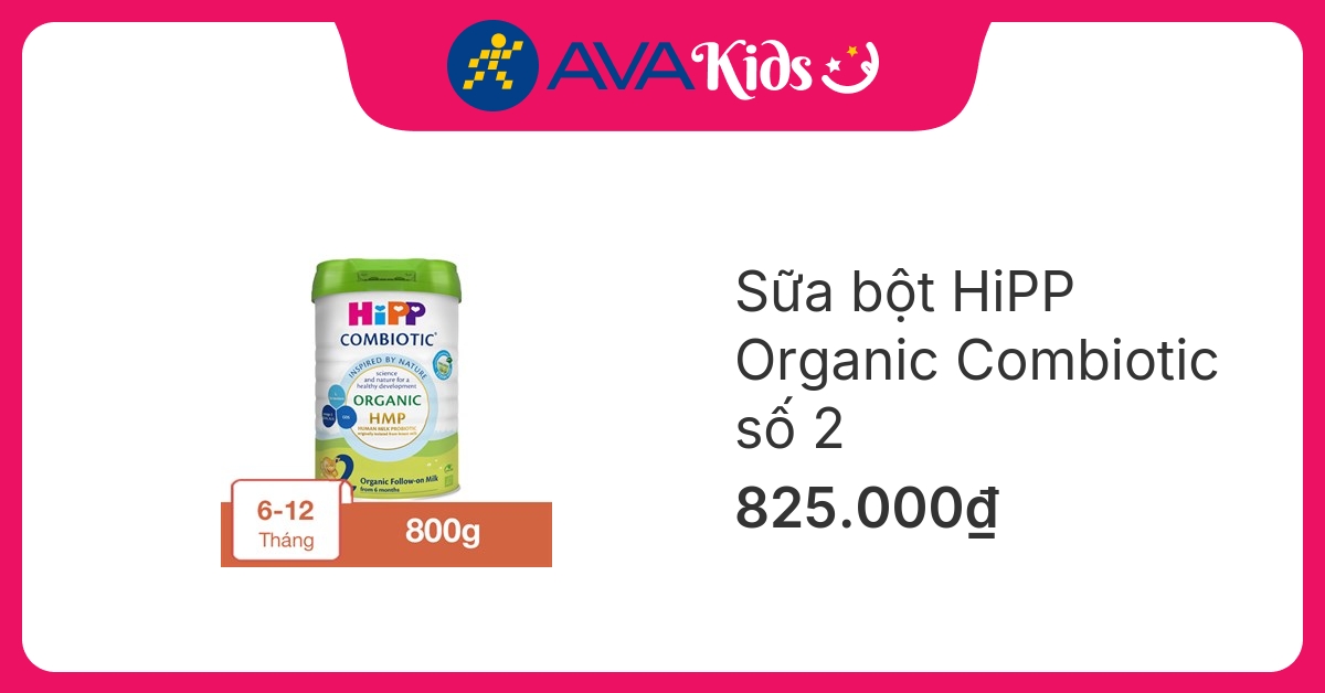 Sữa bột HiPP Organic Combiotic số 4 800g (từ 3 tuổi) hover