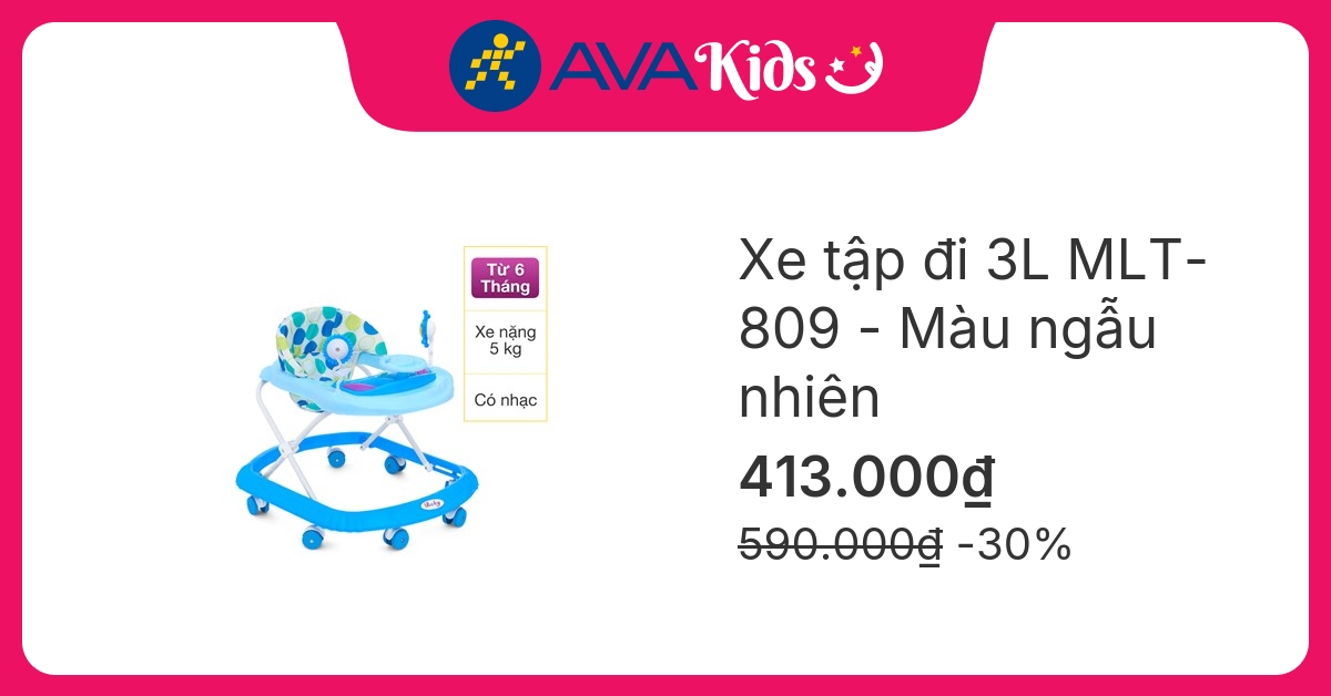 Xe tập đi 3L MLT-809 - Màu ngẫu nhiên (từ 6 tháng)