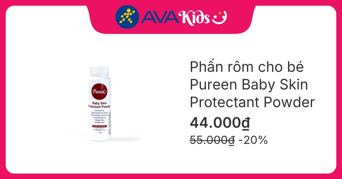 Phấn rôm cho bé Pureen Baby Skin Protectant Powder 175g