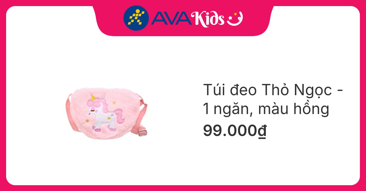 Túi đeo cho bé mẫu giáo Thỏ Ngọc Pony hồng