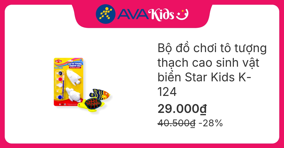 Bộ đồ chơi tô tượng thạch cao sinh vật biển Star Kids K-124
