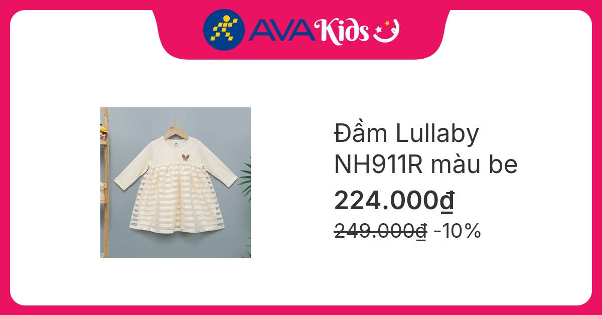 Đầm bé gái Lullaby NH911R màu be