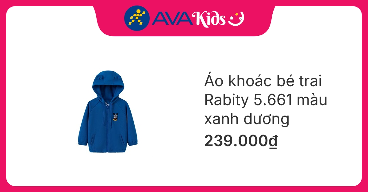 Áo khoác bé trai Rabity 5.661 màu xanh dương