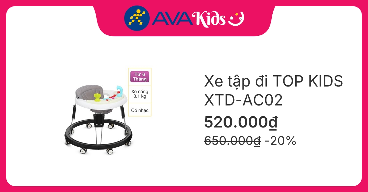 Xe tập đi TOP KIDS XTD-AC02 (từ 6 tháng)