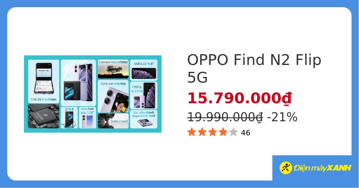 Điện thoại OPPO Find N2 Flip 5G hover
