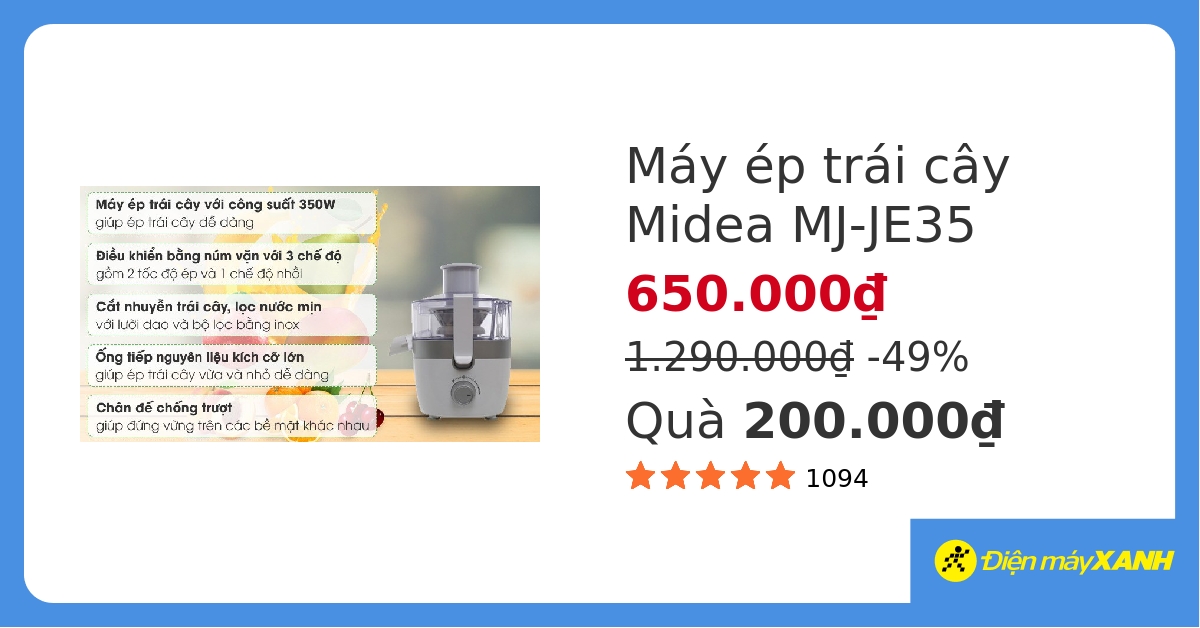 Máy ép trái cây Midea MJ-JE35 hover