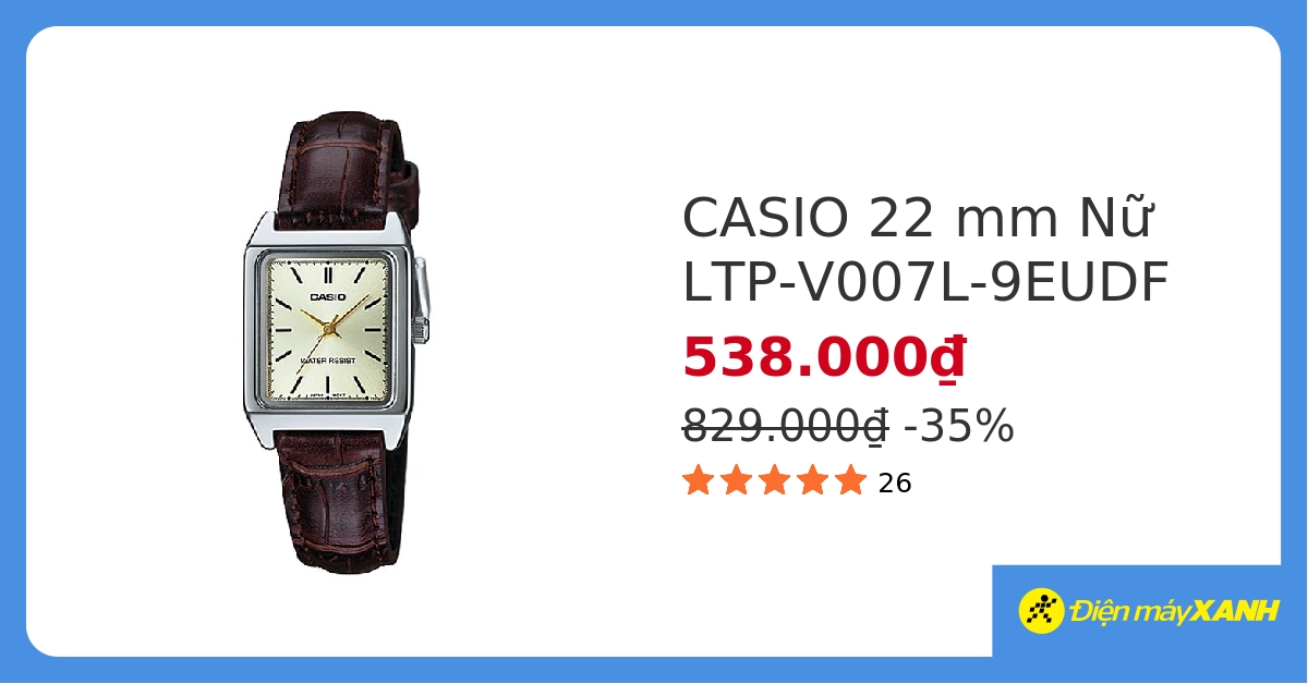 Đồng hồ CASIO 22 mm Nữ LTP-V007L-9EUDF