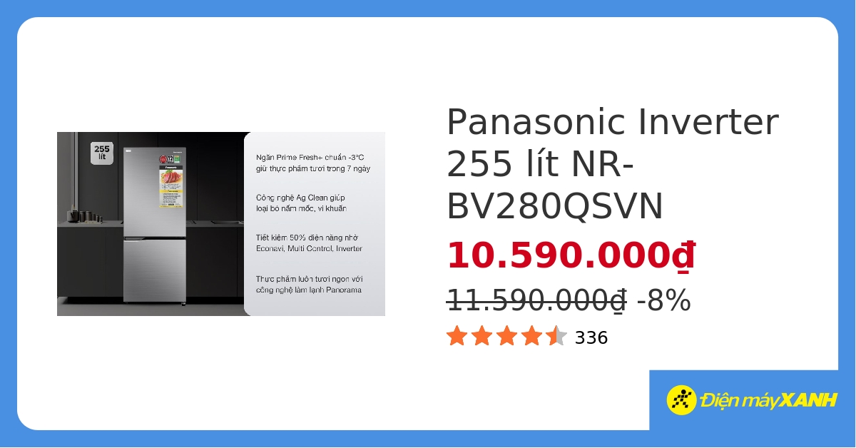 Tủ lạnh Panasonic Inverter 255 lít NR-BV280QSVN hover