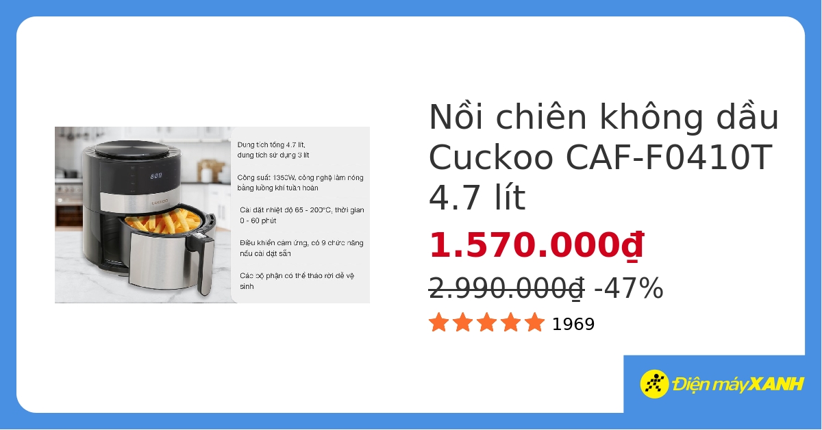 Làm thế nào để làm sạch nồi chiên không dầu Cuckoo?
