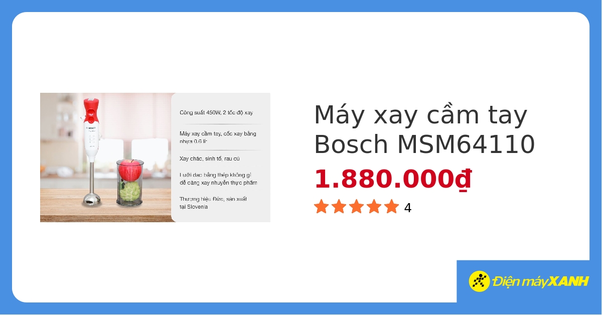 Máy xay cầm tay Bosch MSM64110 - Hình 2