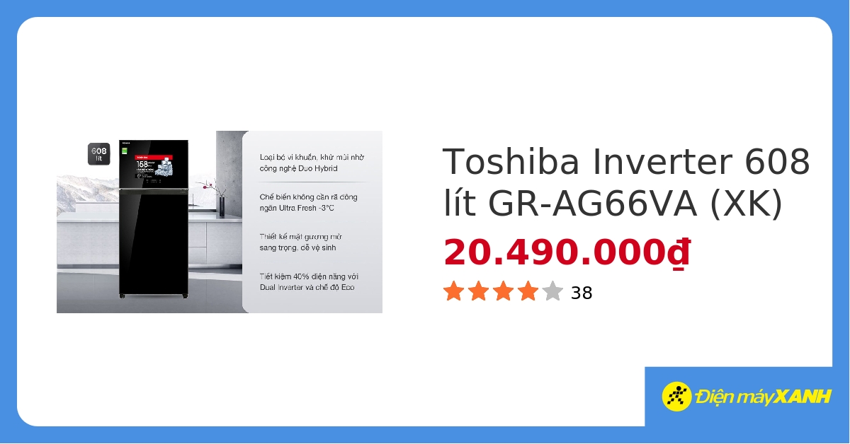 Tủ lạnh Toshiba Inverter 608 lít GR-AG66VA (XK) hover