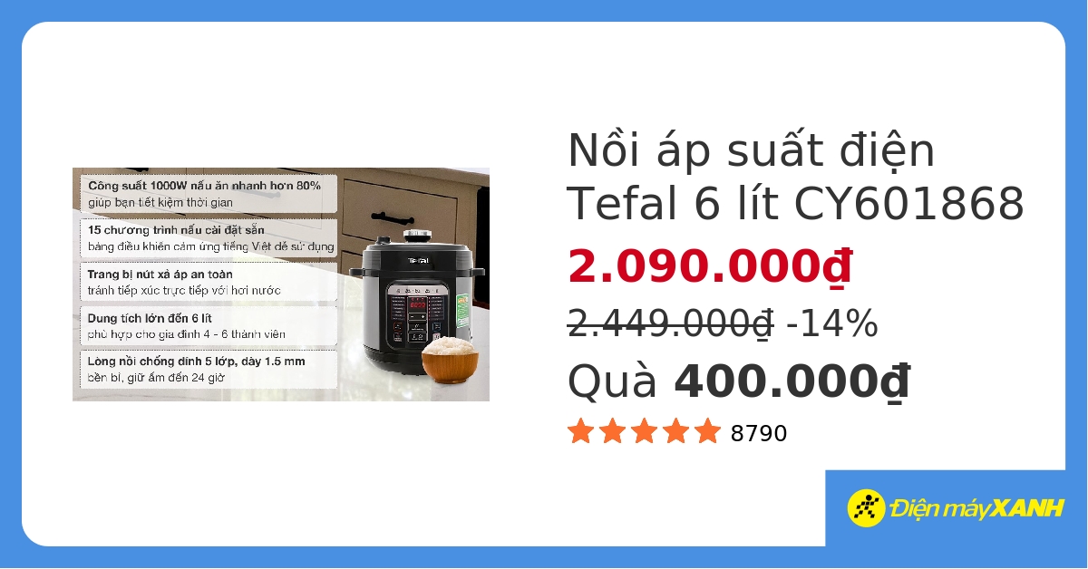 Đánh giá và so sánh nồi áp suất Tefal với nhiều mức giá khác nhau