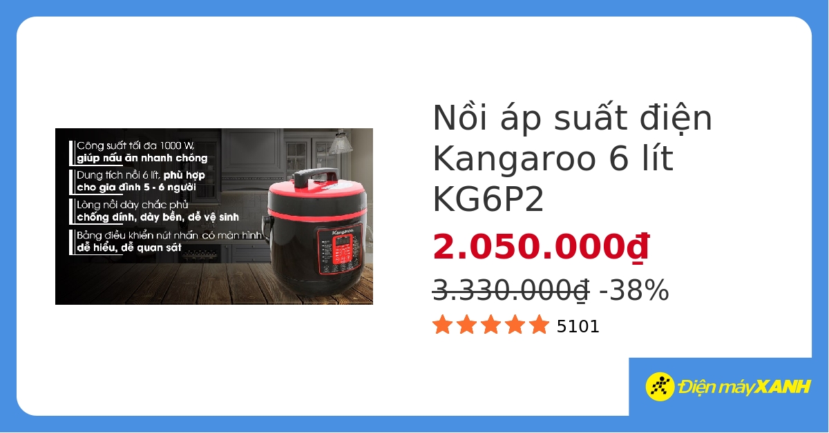 Trải nghiệm cách sử dụng nồi áp suất kangaroo kg6p2 đưa đến những món ăn ngon