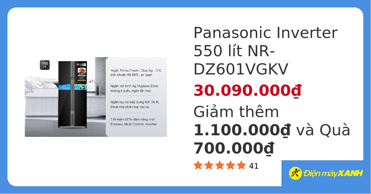 Tủ lạnh Panasonic Inverter 550 lít Multi Door NR-DZ601VGKV hover