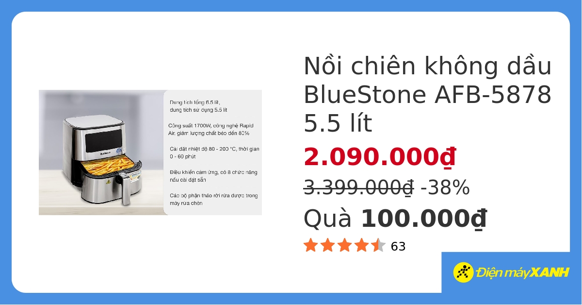 Cách nào để kết nối nồi chiên không dầu Bluestone 5878 với bảng điều khiển cảm ứng điện tử?
