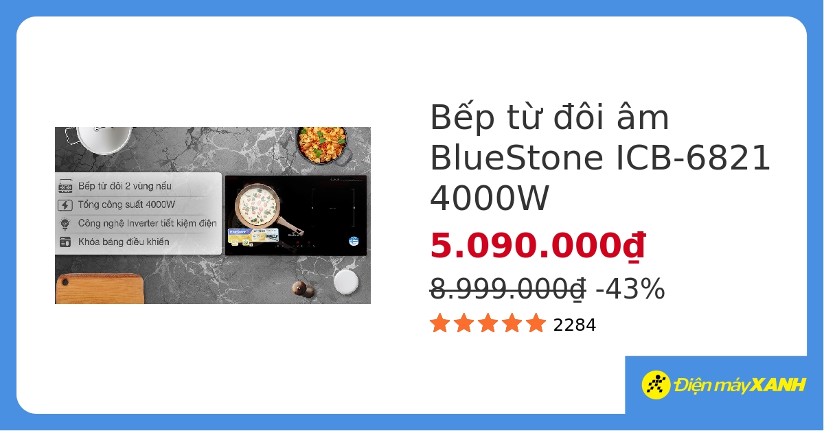 Bếp từ đôi BlueStone ICB-6821 hover