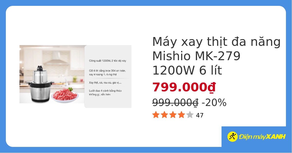 Máy xay thịt Mishio MK-279