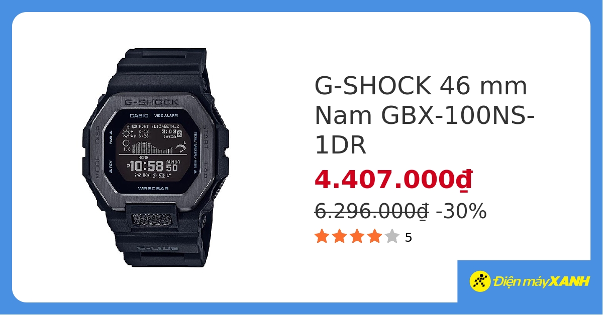 Đồng hồ G-SHOCK 50.9 mm Nam GBX-100NS-1DR