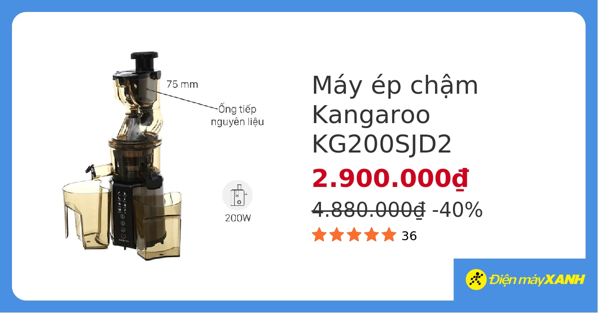 Máy ép chậm Kangaroo KG200SJD2 hover