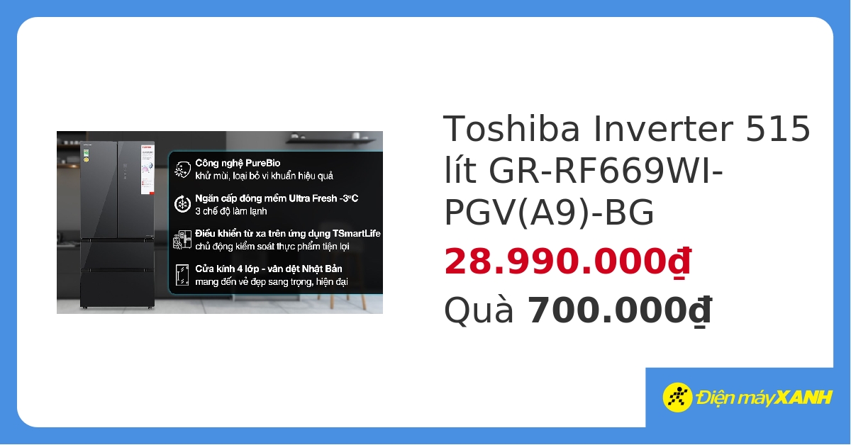 Tủ lạnh Toshiba Inverter 515 lít Multi Door GR-RF669WI-PGV(A9)-BG hover