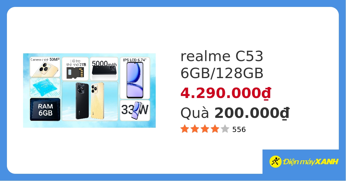 Điện thoại realme C53 hover