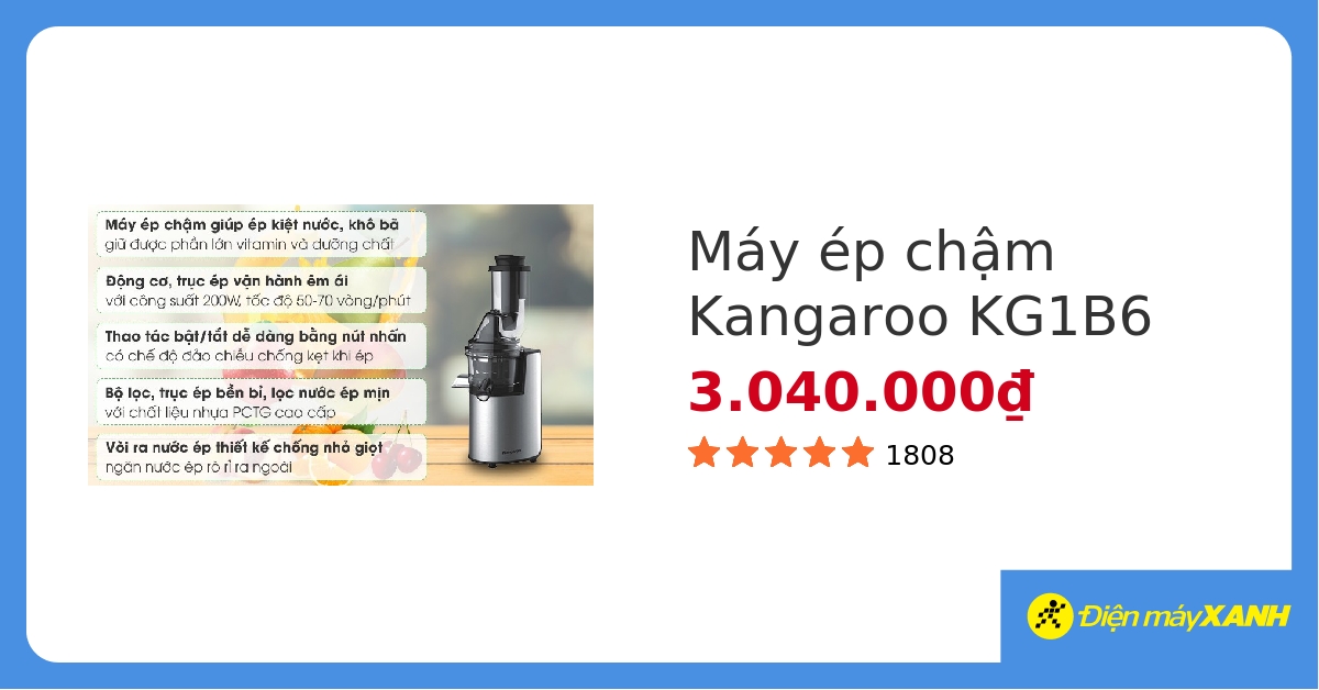 Máy ép chậm Kangaroo KG1B6 hover