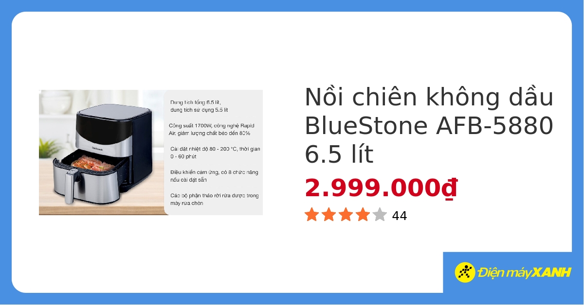 Hướng dẫn cách sử dụng nồi chiên không dầu bluestone 5880 đạt hiệu quả cao