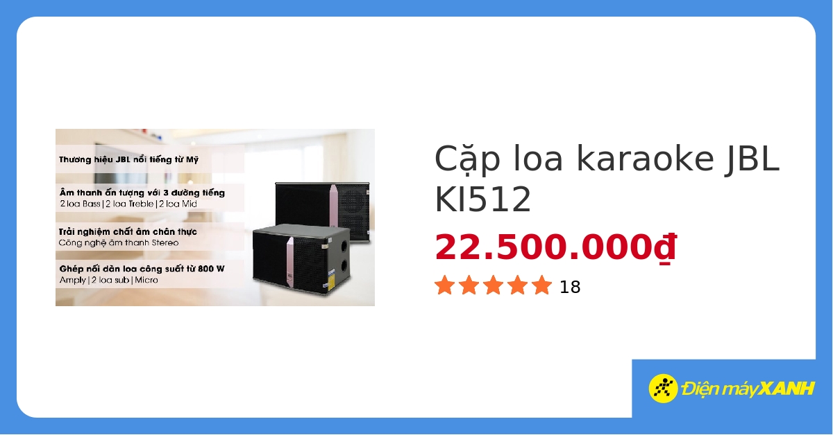 Cặp loa karaoke JBL KI512 800W hover