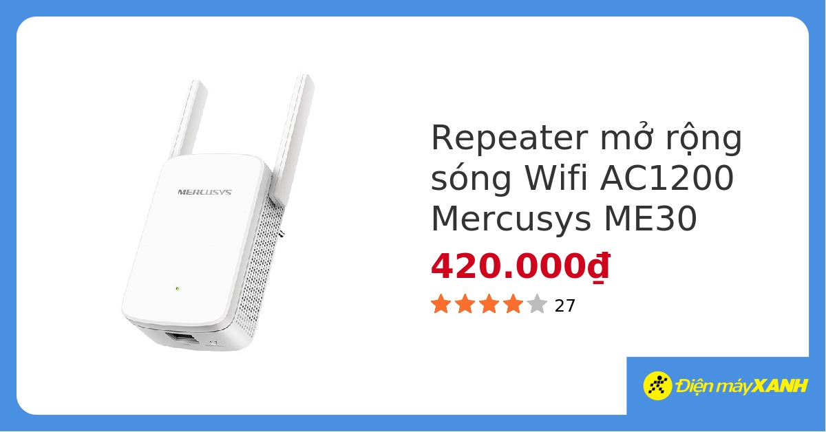 Repetidor Extensor Wifi AC1200 Mercusys ME30