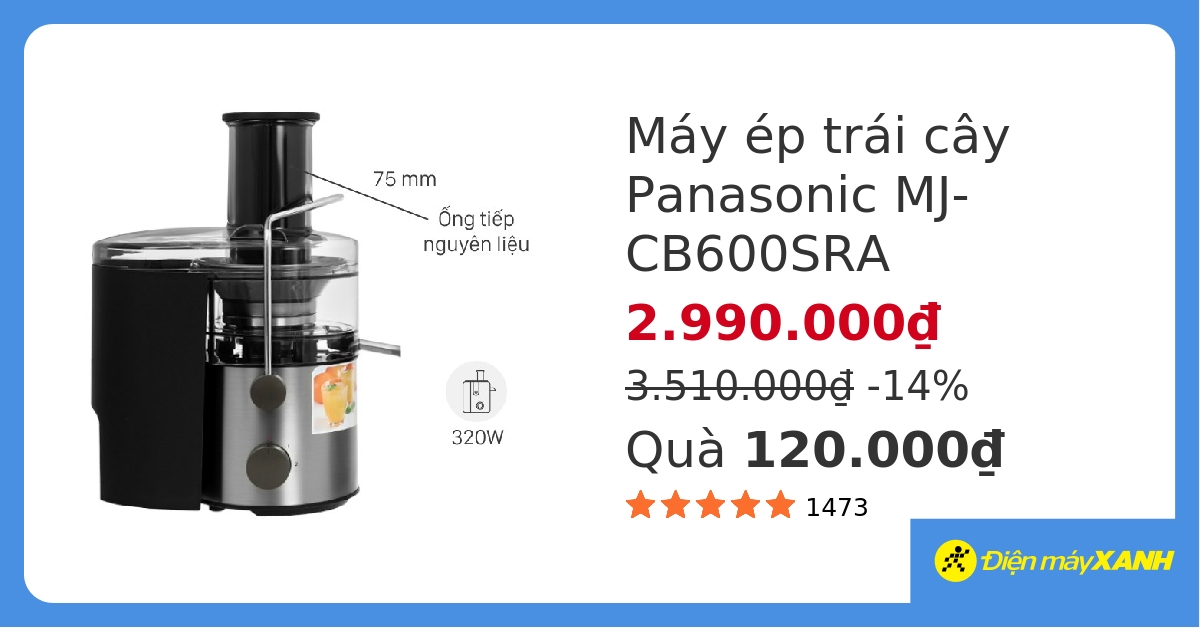 Máy ép trái cây Panasonic MJ-CB600SRA hover