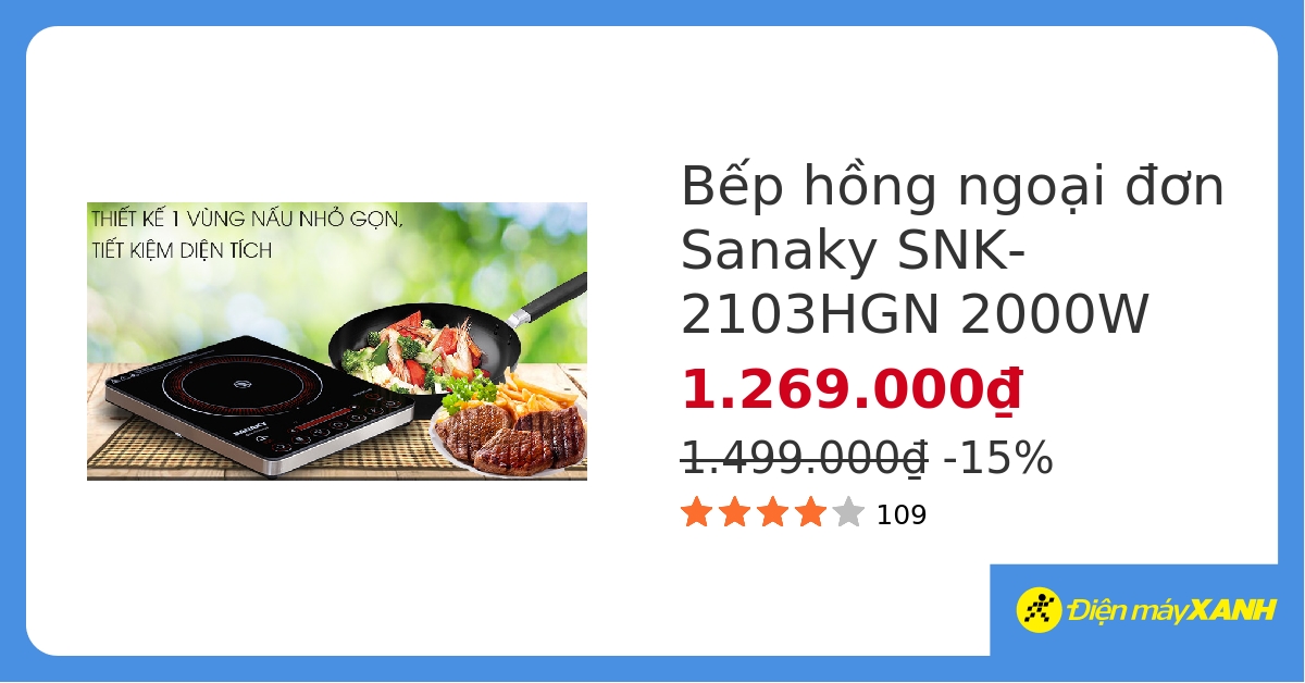 Bếp hồng ngoại Sanaky SNK-2103HGN hover