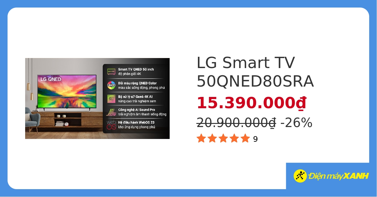 Smart Tivi QNED LG 4K 50 inch 50QNED80SRA&306584 hover