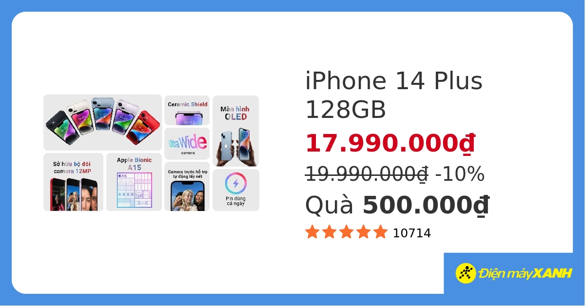 Điện thoại iPhone 14 Plus 128GB hover