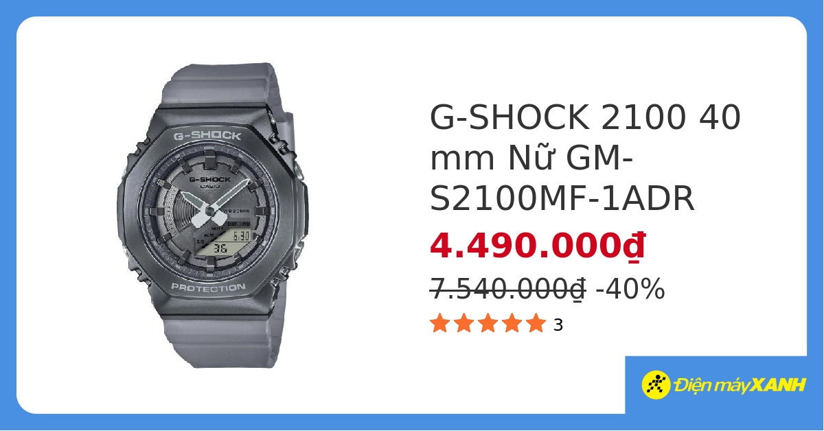 Đồng hồ G-SHOCK 40 mm Nữ GM-S2100MF-1ADR