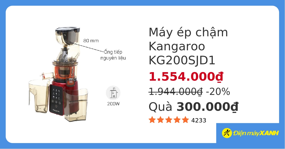 Máy ép chậm Kangaroo KG200SJD1 hover