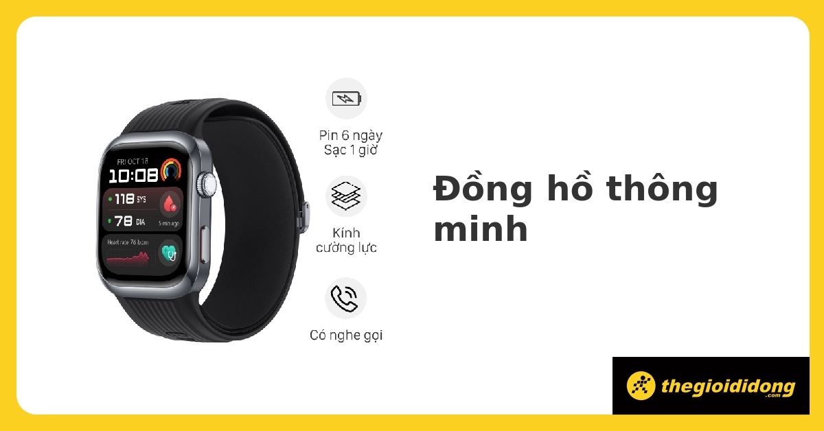 Đồng hồ thông minh, Smartwatch chính hãng, có trả góp 0%