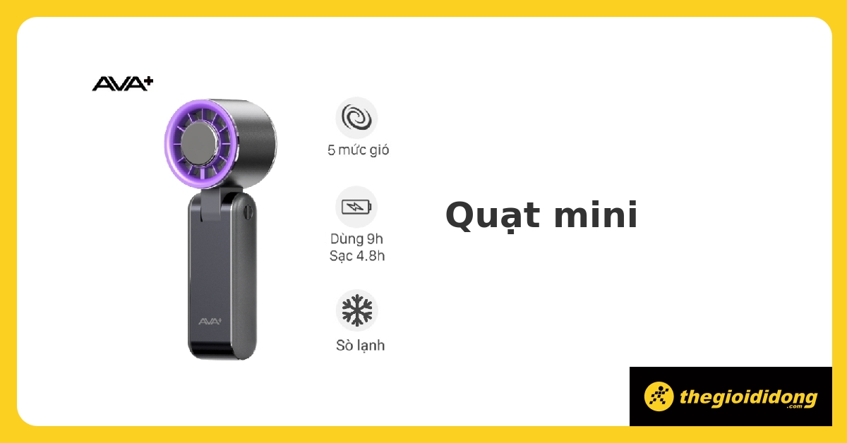 Quạt mini loại quạt quạt cầm tay giá rẻ, chính hãng - 04/2026
